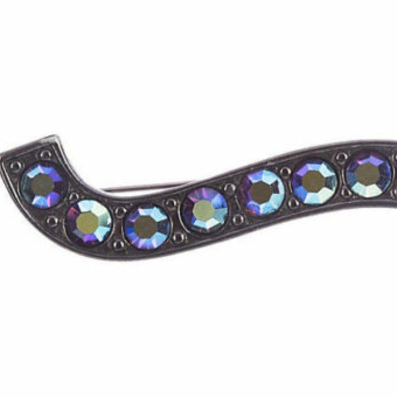 Yves Saint Laurent Vintage Iridescent Coque Tail Brooch  Yves Saint Laurent Iridescent Pin